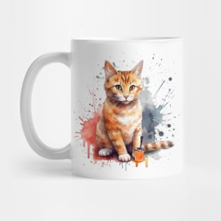 Watercolor cat Mug